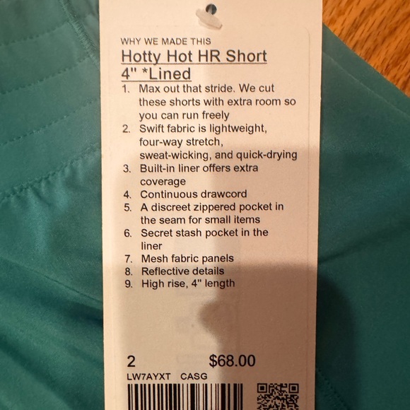 Lululemon Hotty Hot Shorts Cascadia Green - Picture 3 of 4